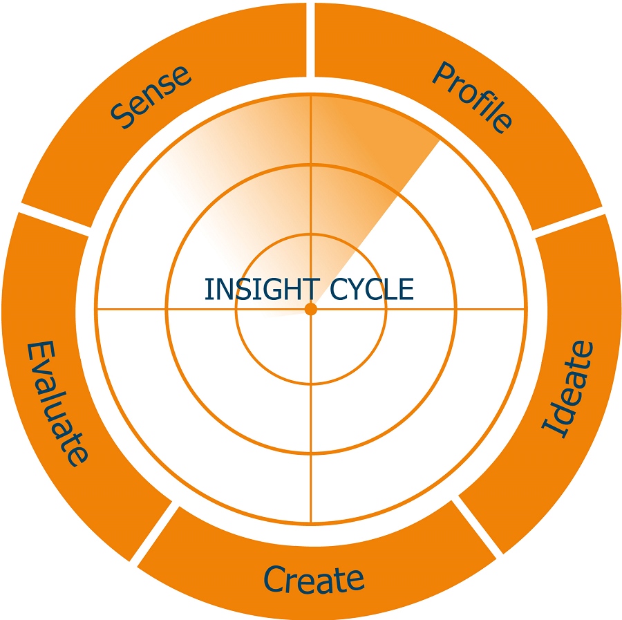 Auf Basis unseres Insight Cycles SPICE (Sense – Profile – Ideate – Create – Evaluate) unterstützen wir unsere Kunden entlang der relevanten Entwicklungsprozesse rund um Marken, Produkte und Dienstleistungen. Das heißt: Wir liefern auf jeder einzelnen Prozessstufe genau die Insights, die gebraucht werden. SPICE konfiguriert unseren Forschungsprozess entlang der Wertschöpfungs-Funnels unserer Kunden. Dabei begleiten wir sie entweder komplett oder auch nur auf einzelnen Stufen.